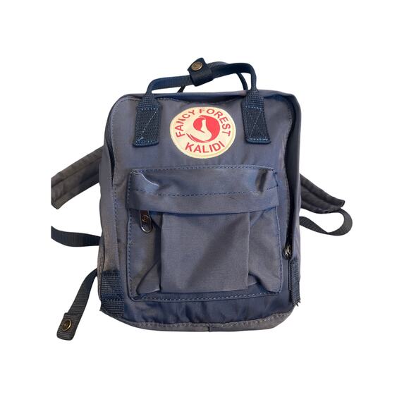 🎊Fjallraven Kanken grayish/navy Backpack! Fancy Forest Kalidi. - Picture 1 of 6